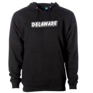 delaware hoodie black and white soft